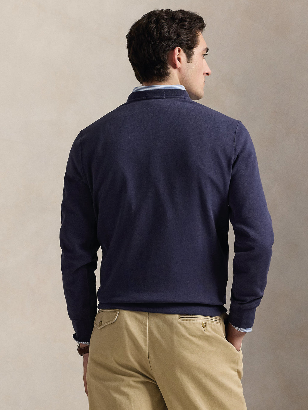2026 New Arrival Felpa con Polo Bear Stampato Blu
