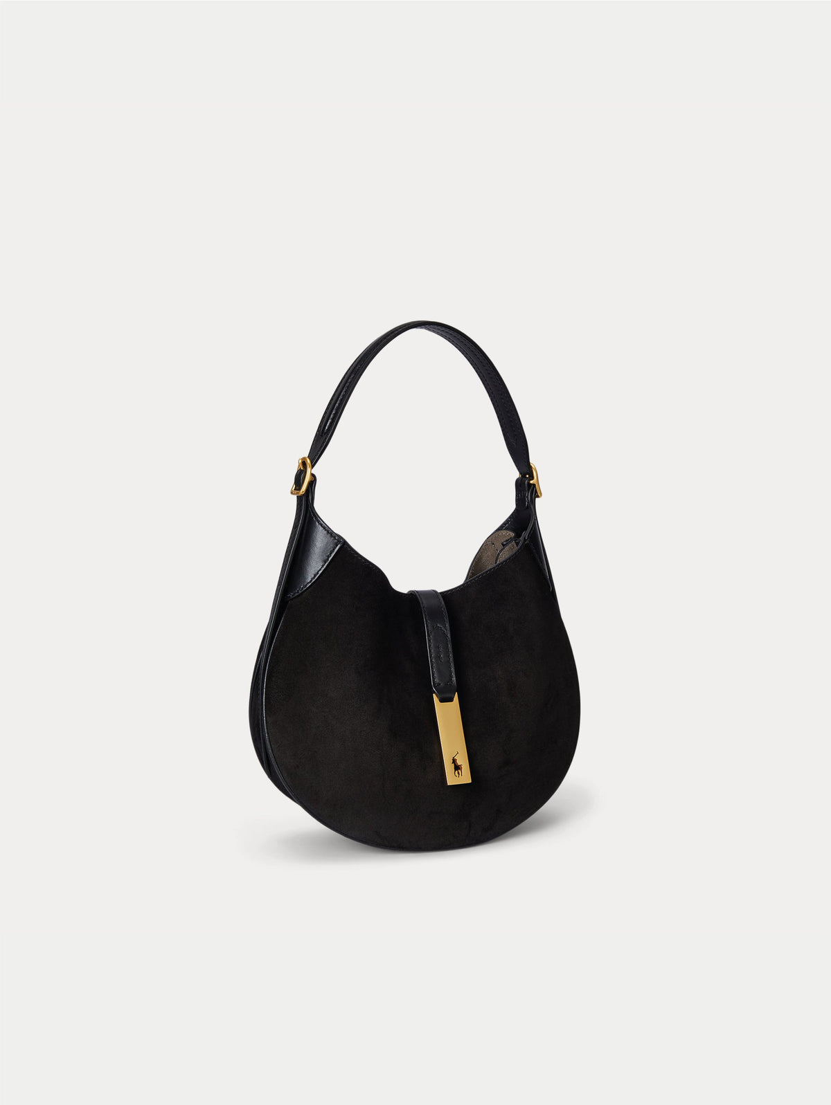 2026 New Arrival Borsa a Spalla in Vitello Scamosciato Polo ID Nero