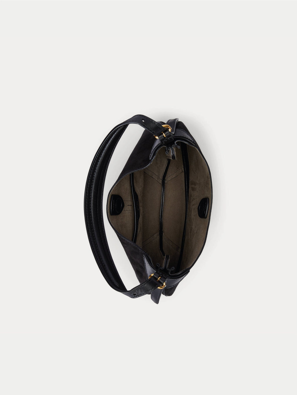 2026 New Arrival Borsa a Spalla in Vitello Scamosciato Polo ID Nero