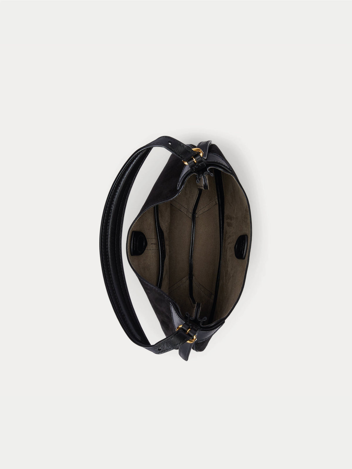 2026 New Arrival Borsa a Spalla in Vitello Scamosciato Polo ID Nero