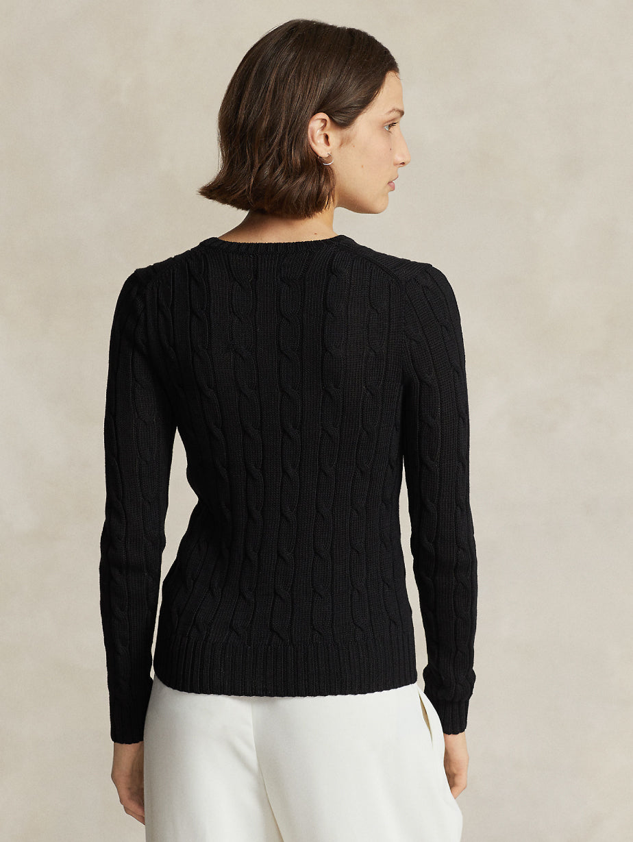 2026 New Arrival Maglia a Trecce in Cotone Nero