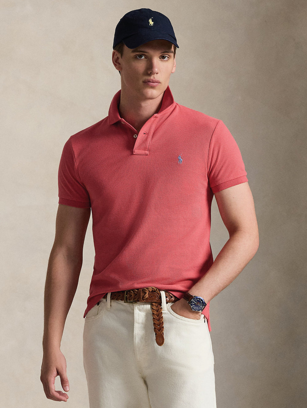 2026 New Arrival Polo Slim Fit in Cotone Rosso