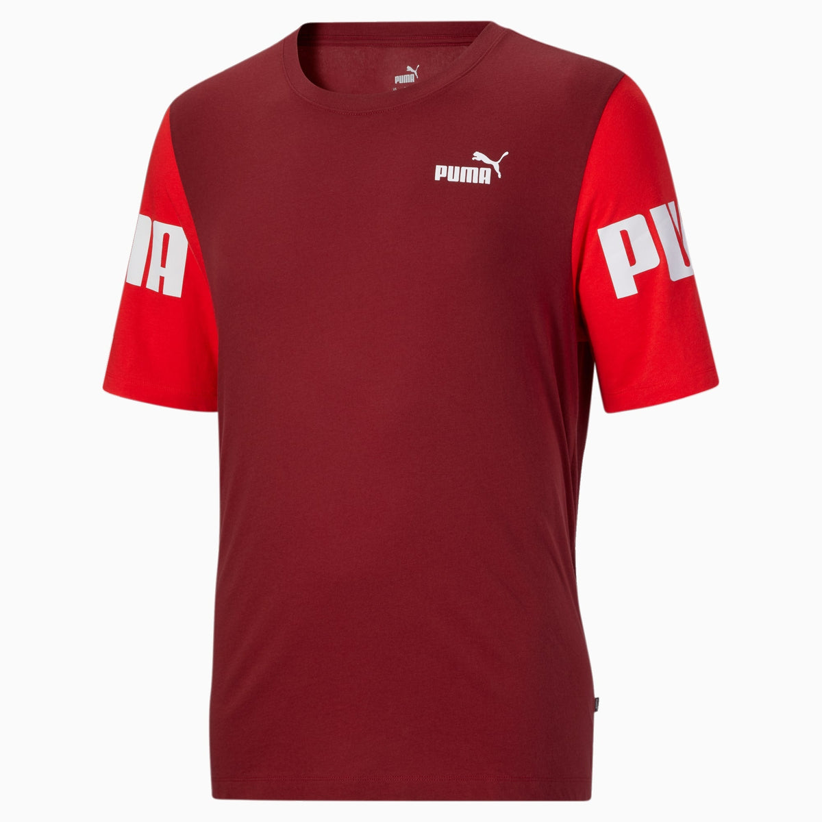 Top Seller Puma POWER COLORBLOCK TEE US -Men’s- RED
