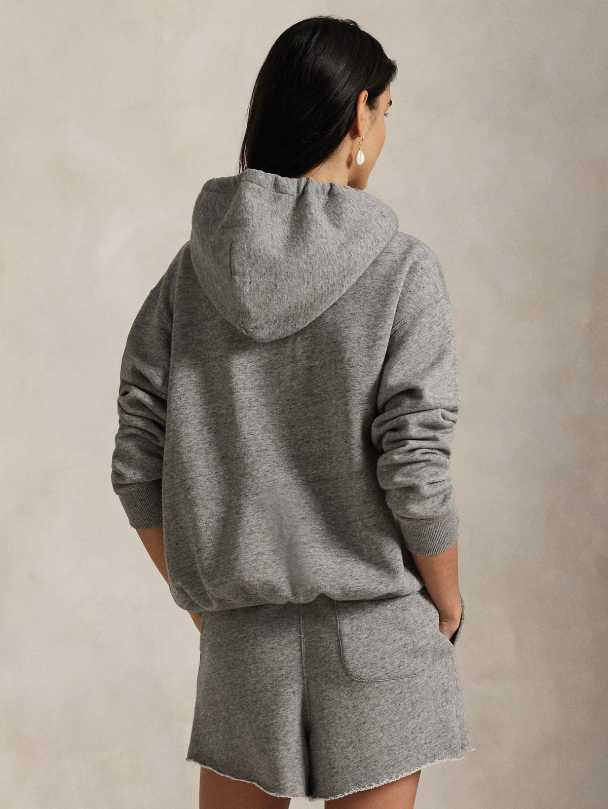 2026 New Arrival Felpa con Cappuccio con Stampa Polo Bear Grigio