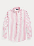 2026 New Arrival Camicia a Righe Custom Fit Rosa/Bianco