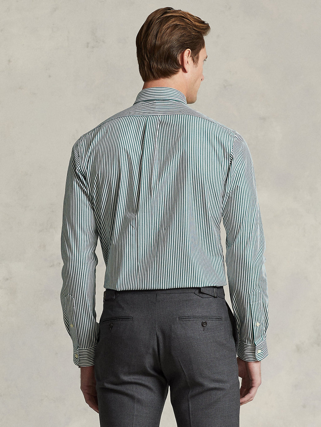 2026 New Arrival Camicia Sportiva Elasticizzata a Righe Verde/Bianco
