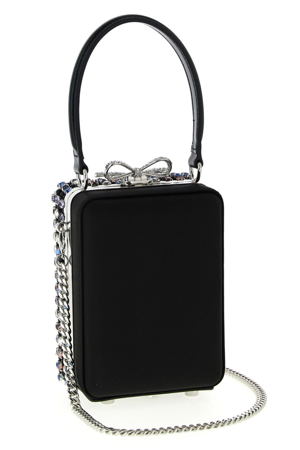 2026 New Arrival multi crystal chainmail satin handbag