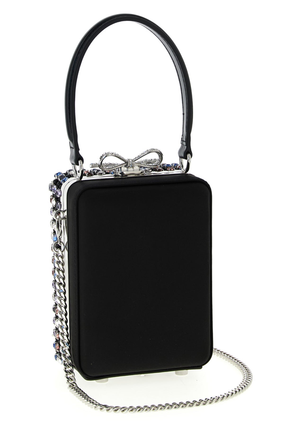 2026 New Arrival multi crystal chainmail satin handbag