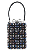 2026 New Arrival multi crystal chainmail satin handbag