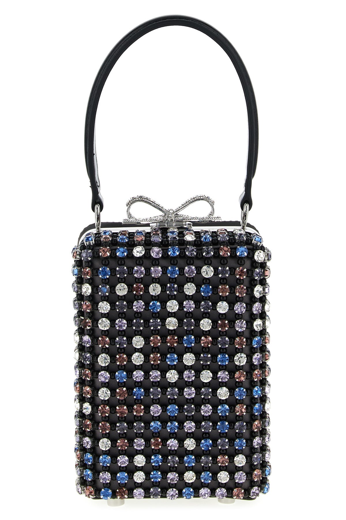 2026 New Arrival multi crystal chainmail satin handbag
