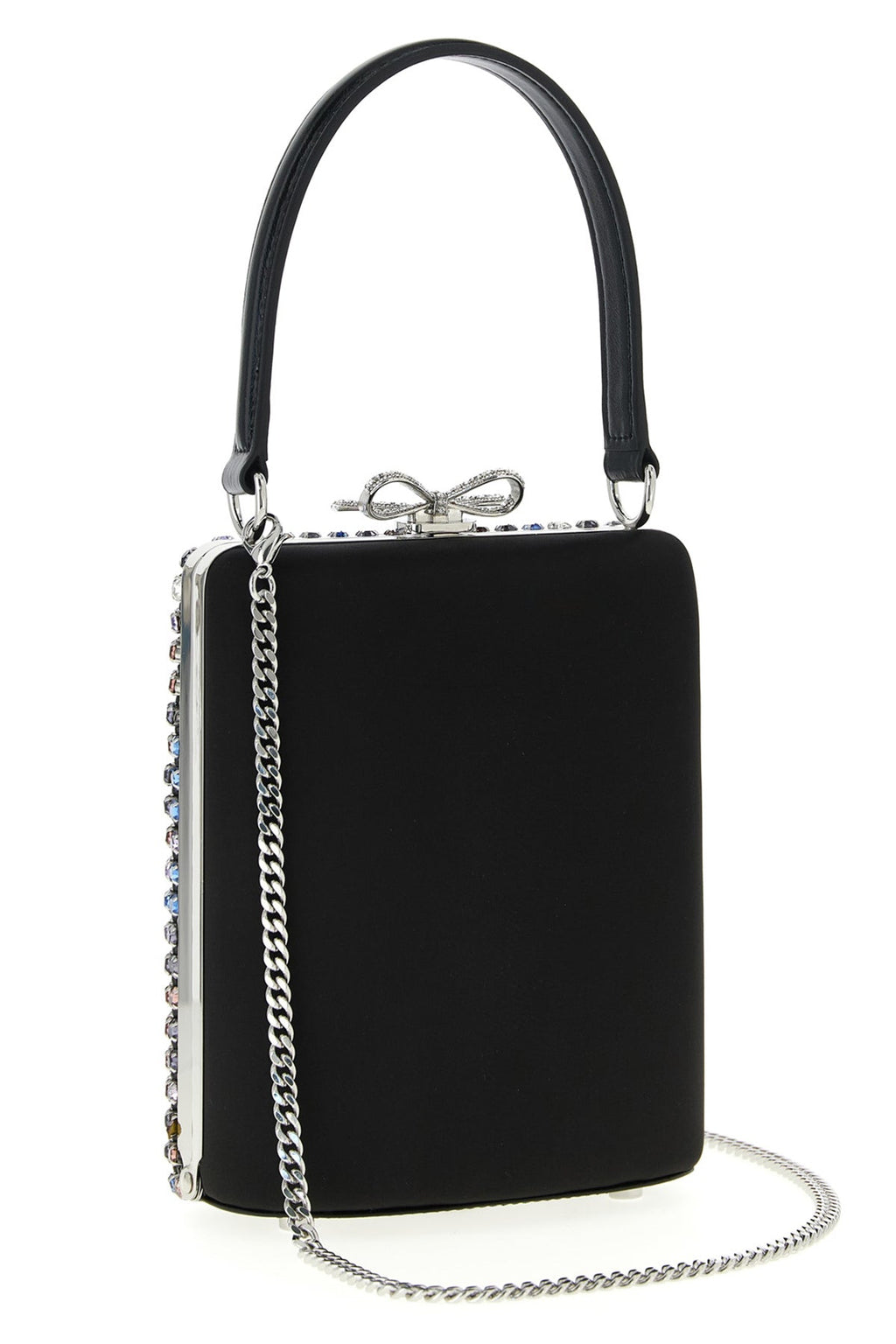 2026 New Arrival multi crystal chainmail mini satin handbag