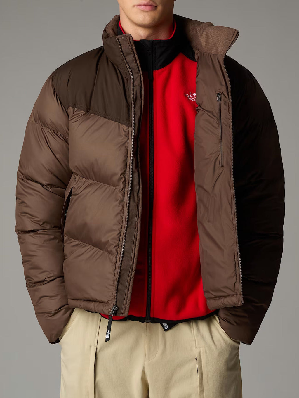 2026 New Arrival Piumino Squadrato Saikuru da Uomo Marrone