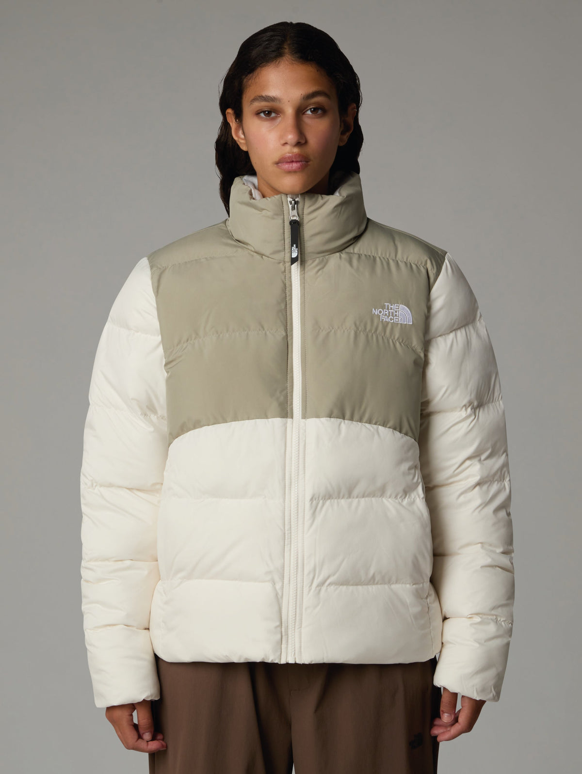Piumino Saikuru Squadrato Beige/Bianco