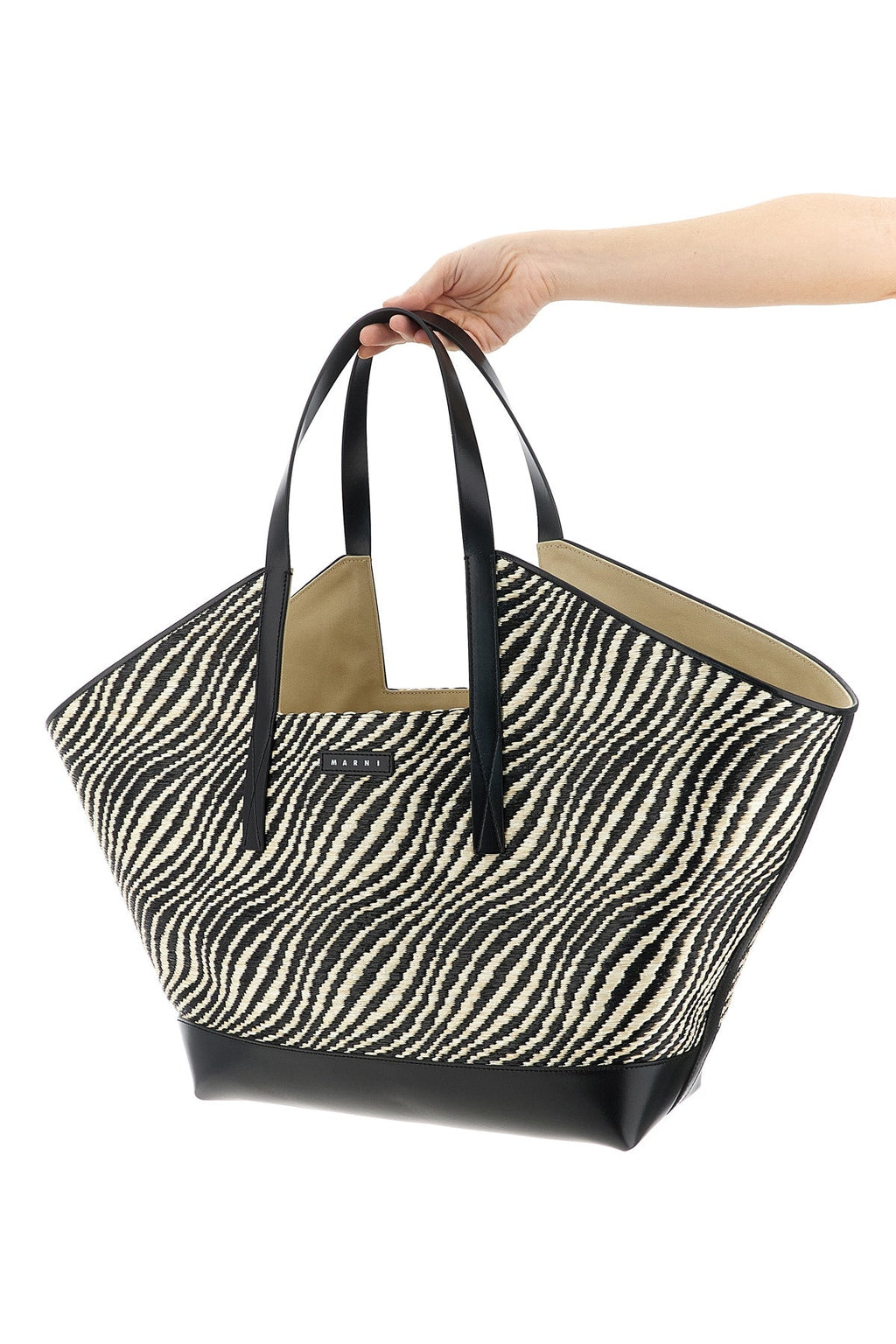 2026 New Arrival waves trapezoidal raffia-effect fabric