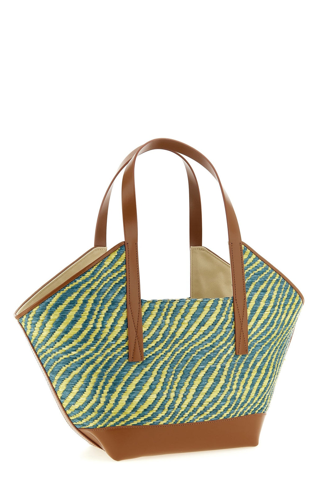 2026 New Arrival waves trapezoidal raffia-effect fabric