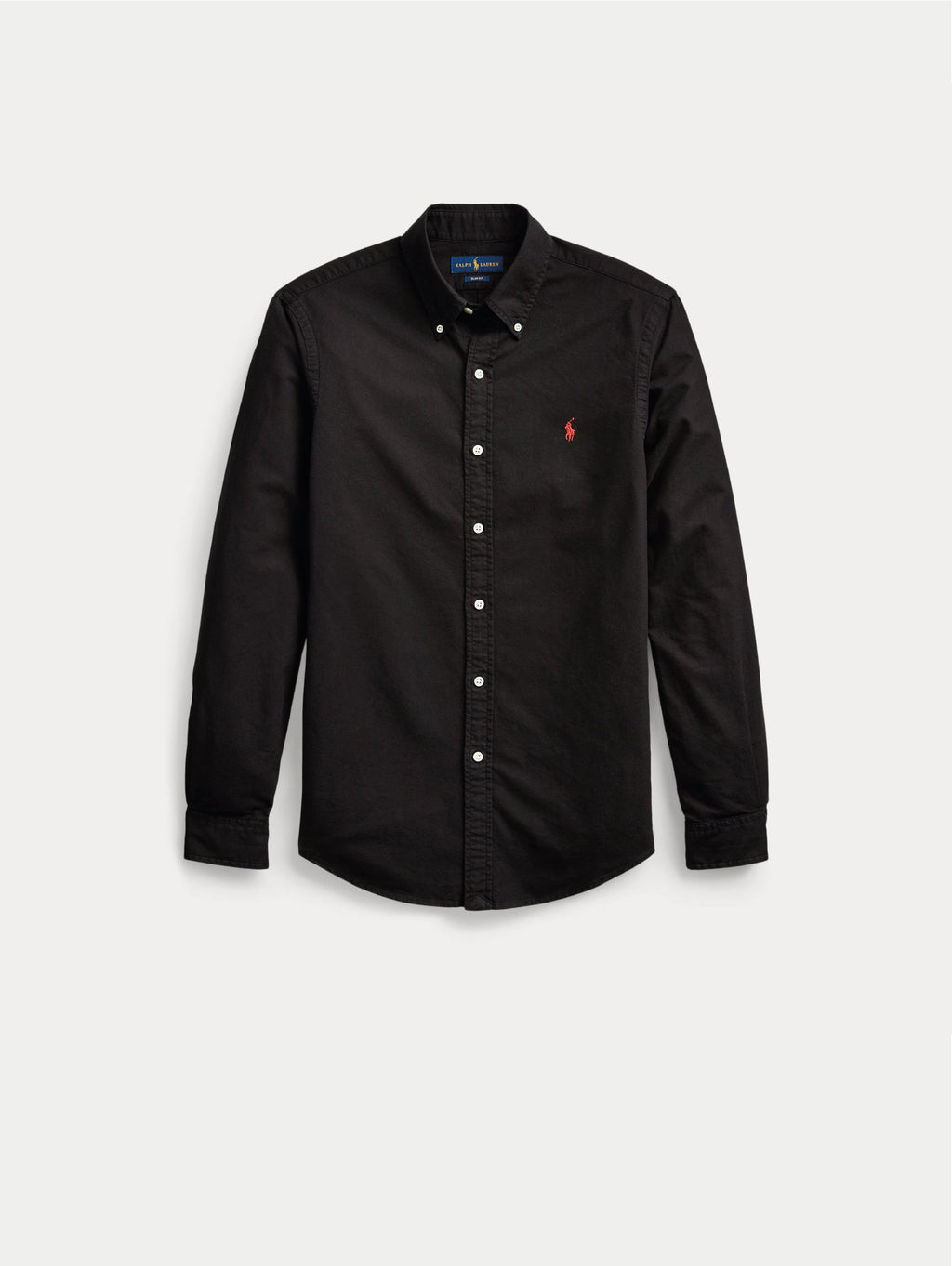 2026 New Arrival Camicia Oxford Tinta in Capo Slim Fit Nero