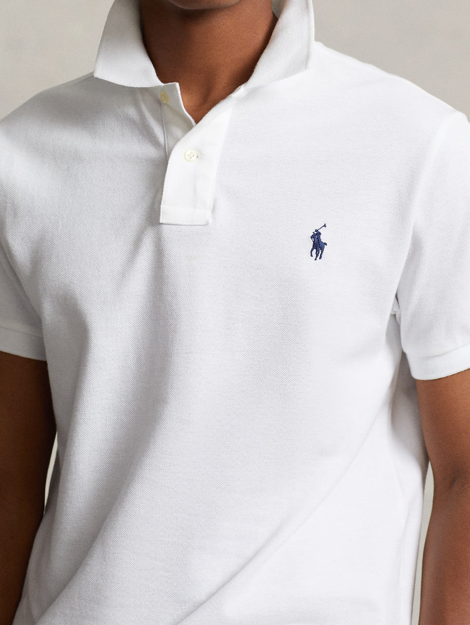 2026 New Arrival Polo in Piquet Slim Fit Bianco