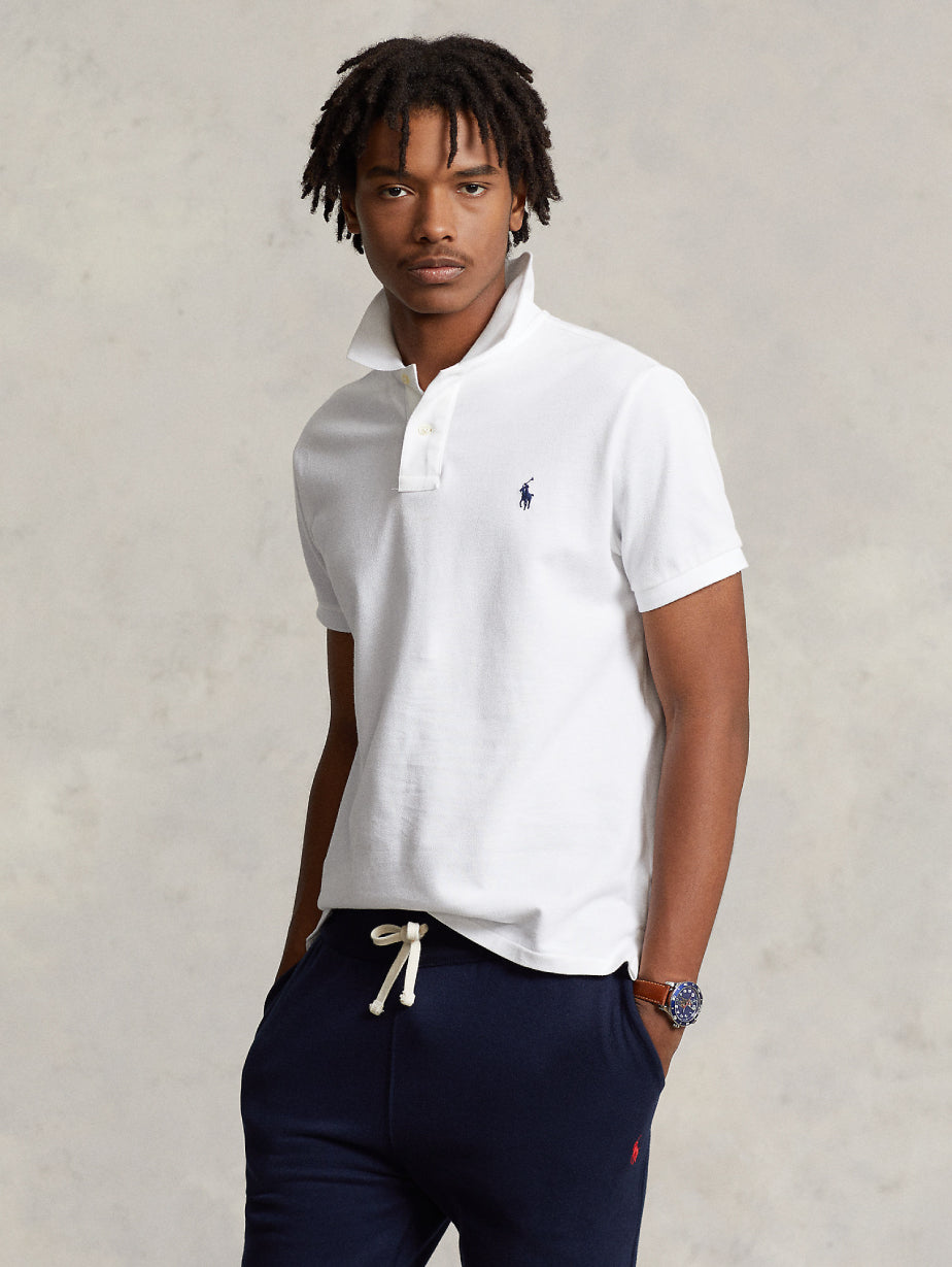 2026 New Arrival Polo in Piquet Slim Fit Bianco