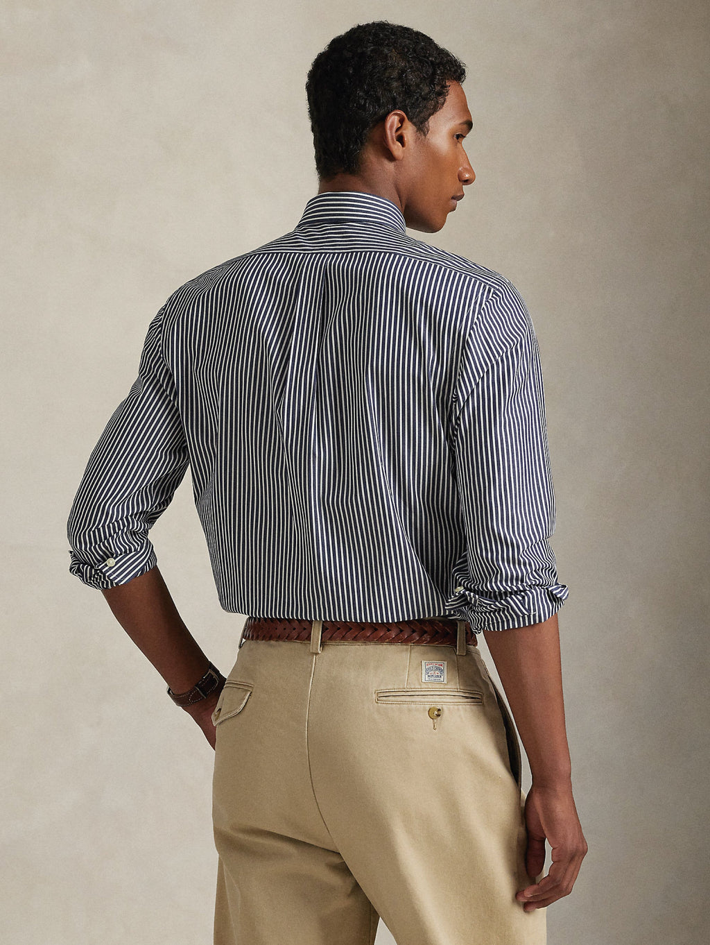2026 New Arrival Camicia in Popeline Stretch a Righe Blu/Bianco