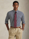 2026 New Arrival Camicia in Popeline Stretch a Righe Blu/Bianco