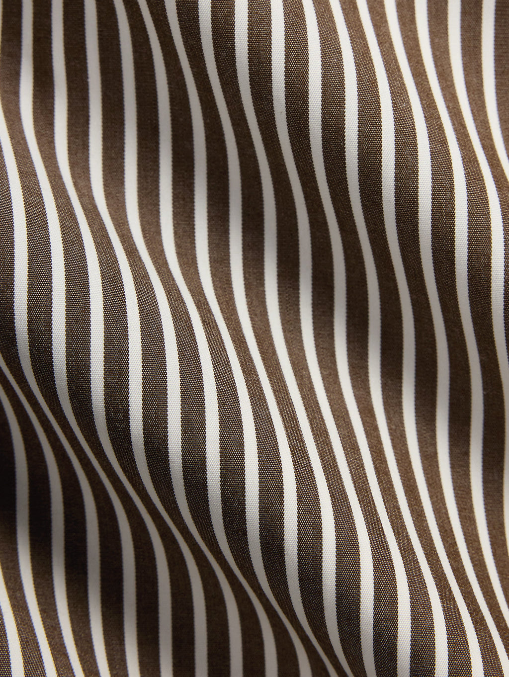 2026 New Arrival Camicia in Popeline Stretch a Righe Marrone/Bianco