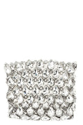 2026 New Arrival silver crystal chainmail mini clutch bag