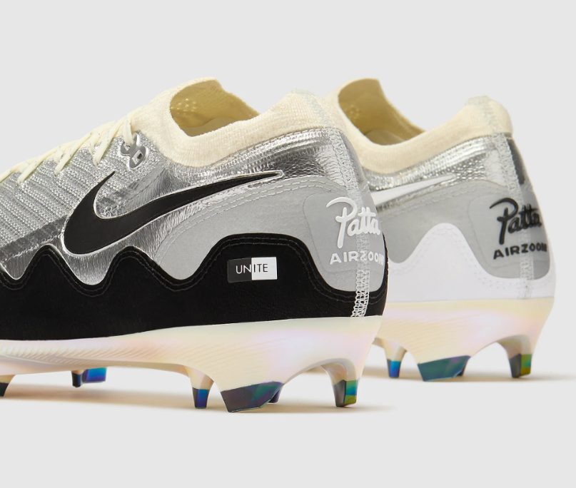 2026 New Arrival Mercurial Vapor 16 Elite x Patta FG - Special Edition Chrome/White/Black
