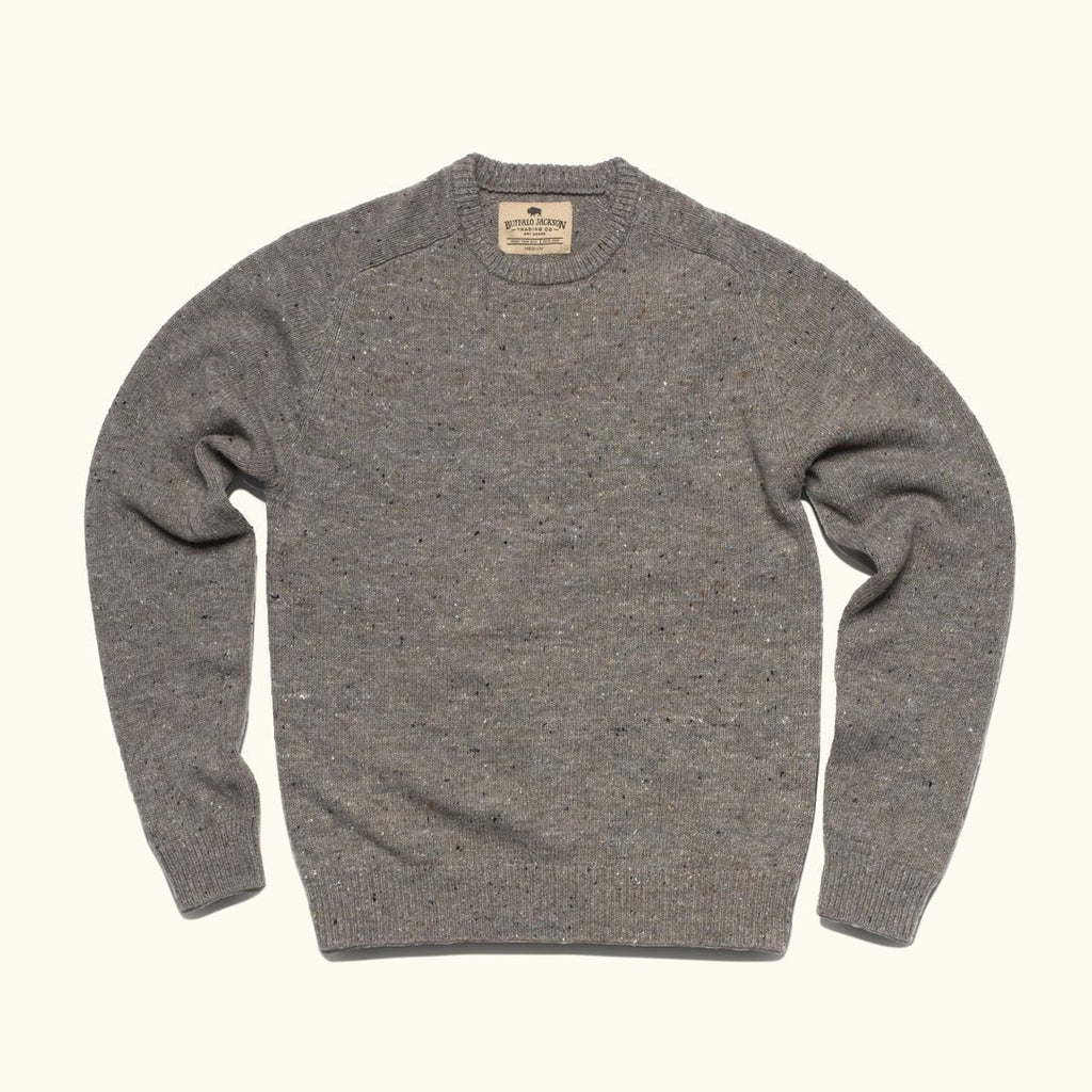 2026 New Arrival Crewneck Wool Sweater | Wood Fleck