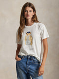 2026 New Arrival Maglietta Girocollo con Polo Bear Boxeur Bianco