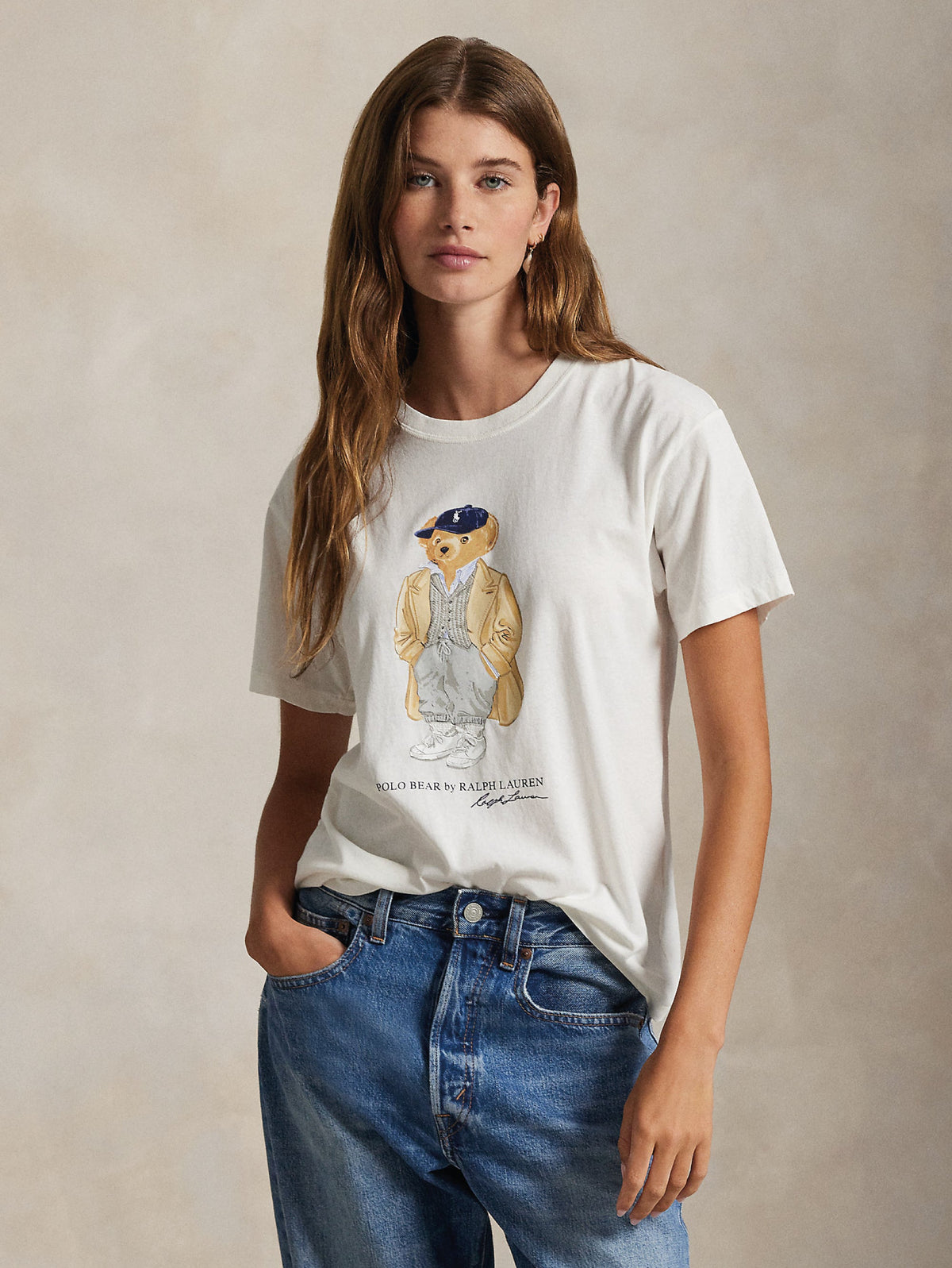 2026 New Arrival Maglietta Girocollo con Polo Bear Boxeur Bianco
