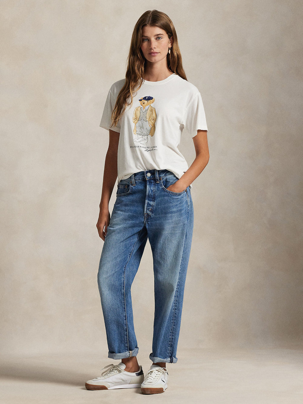 2026 New Arrival Maglietta Girocollo con Polo Bear Boxeur Bianco