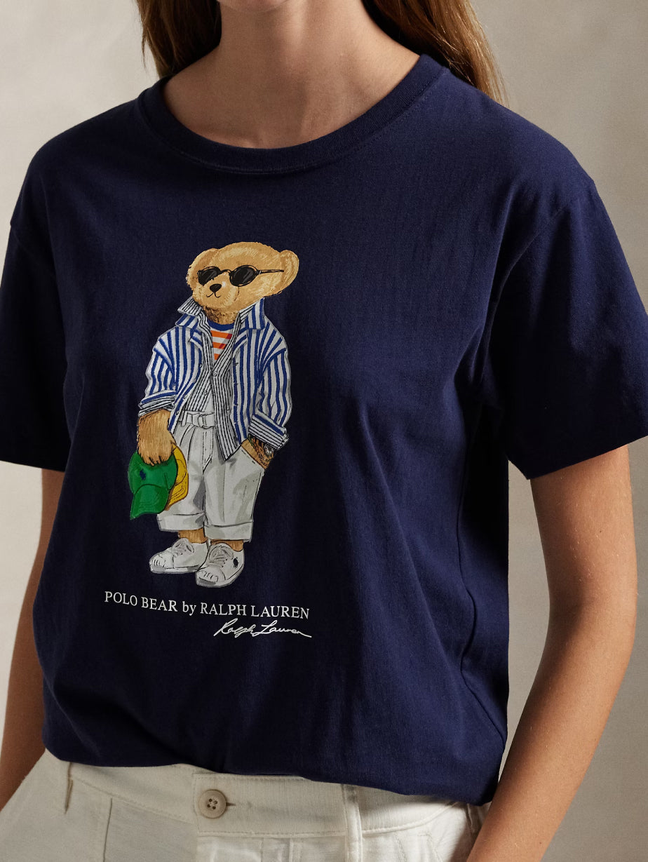 2026 New Arrival T-shirt Girocollo Polo Bear Blu