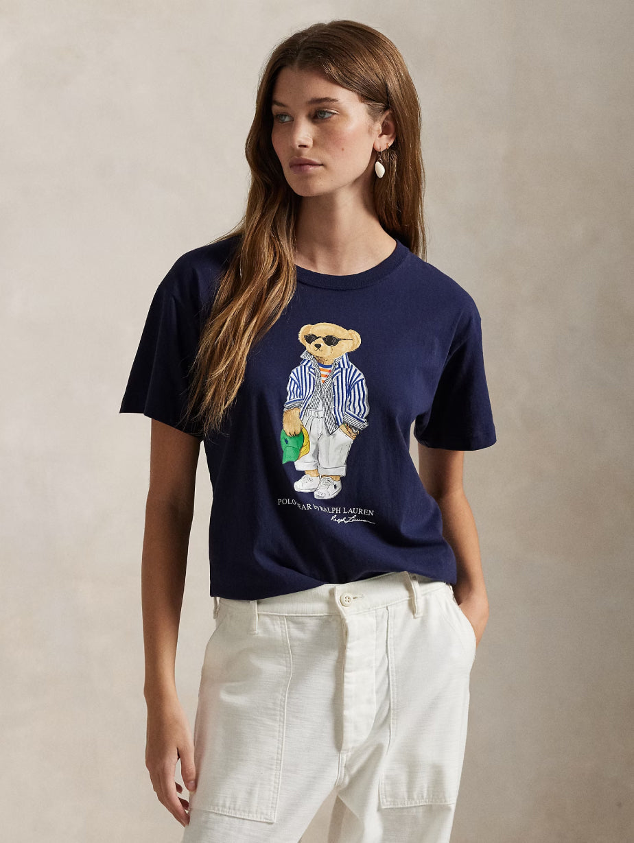 2026 New Arrival T-shirt Girocollo Polo Bear Blu