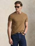 2026 New Arrival T-shirt Girocollo Custom Slim Fit Marrone
