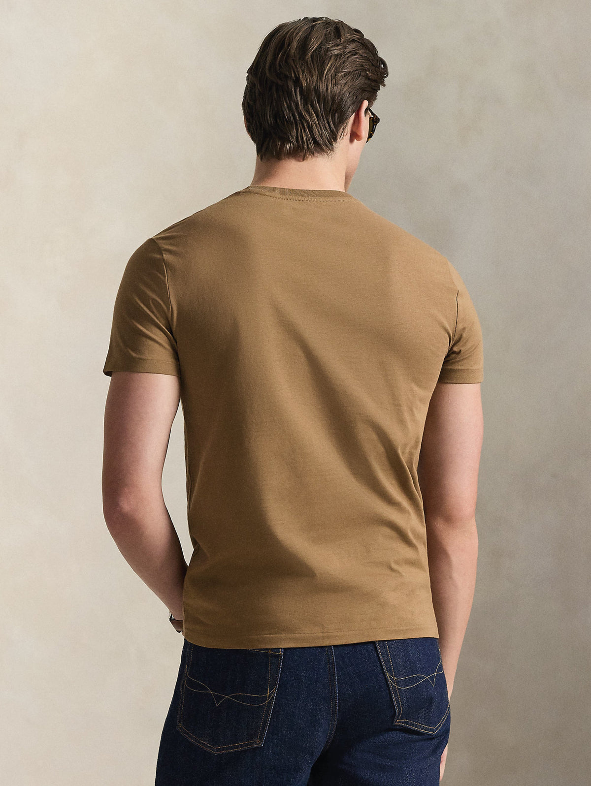 2026 New Arrival T-shirt Girocollo Custom Slim Fit Marrone