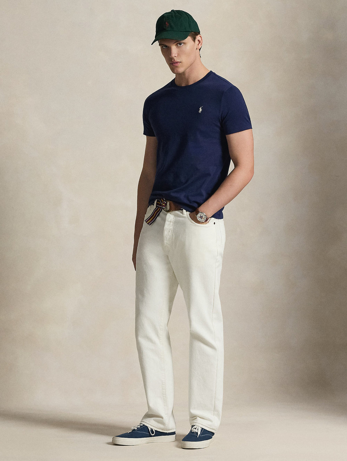 2026 New Arrival T-shirt Girocollo Custom Slim Fit Blu Navy