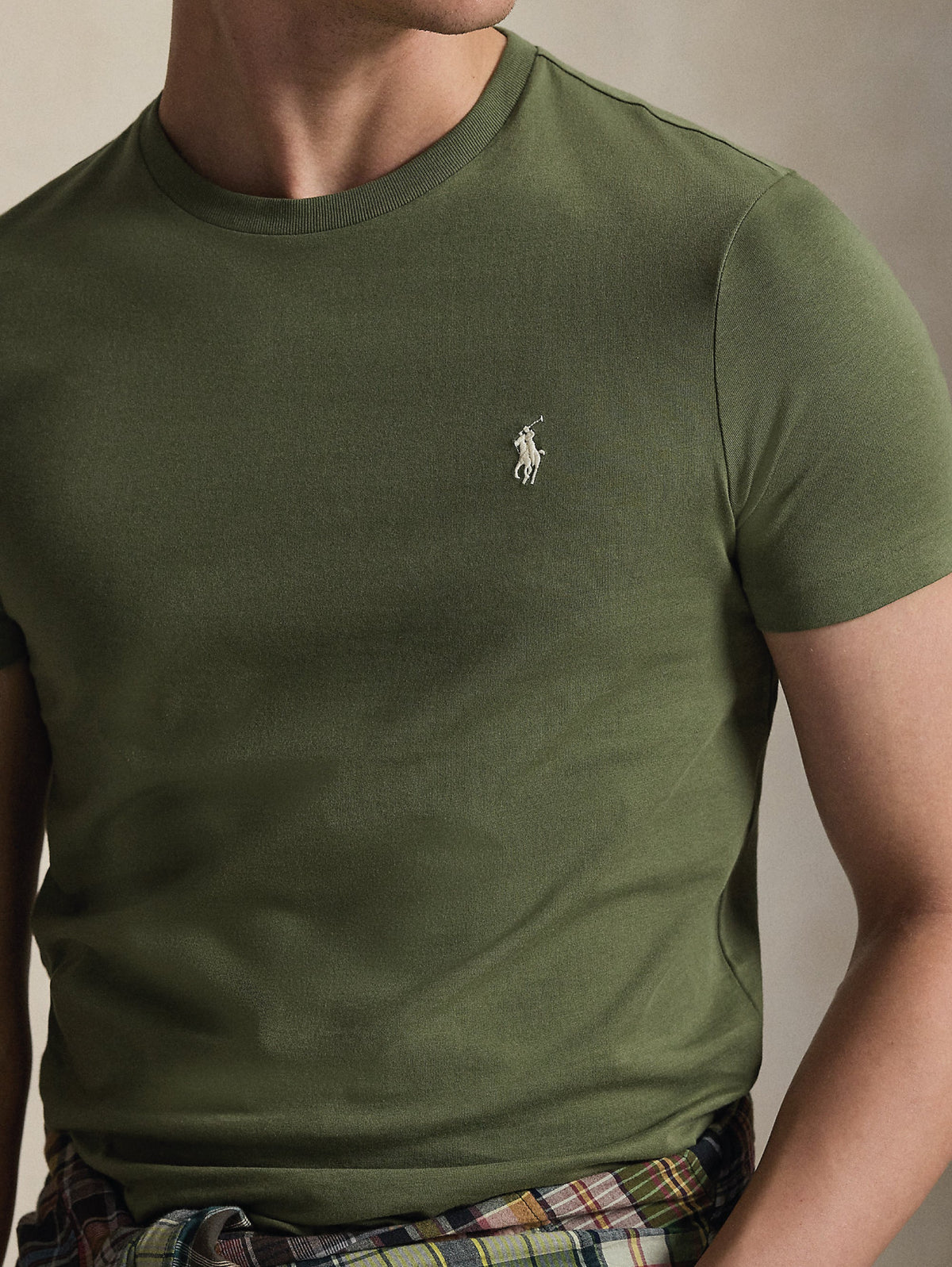 2026 New Arrival T-shirt Girocollo Custom Slim Fit Verde