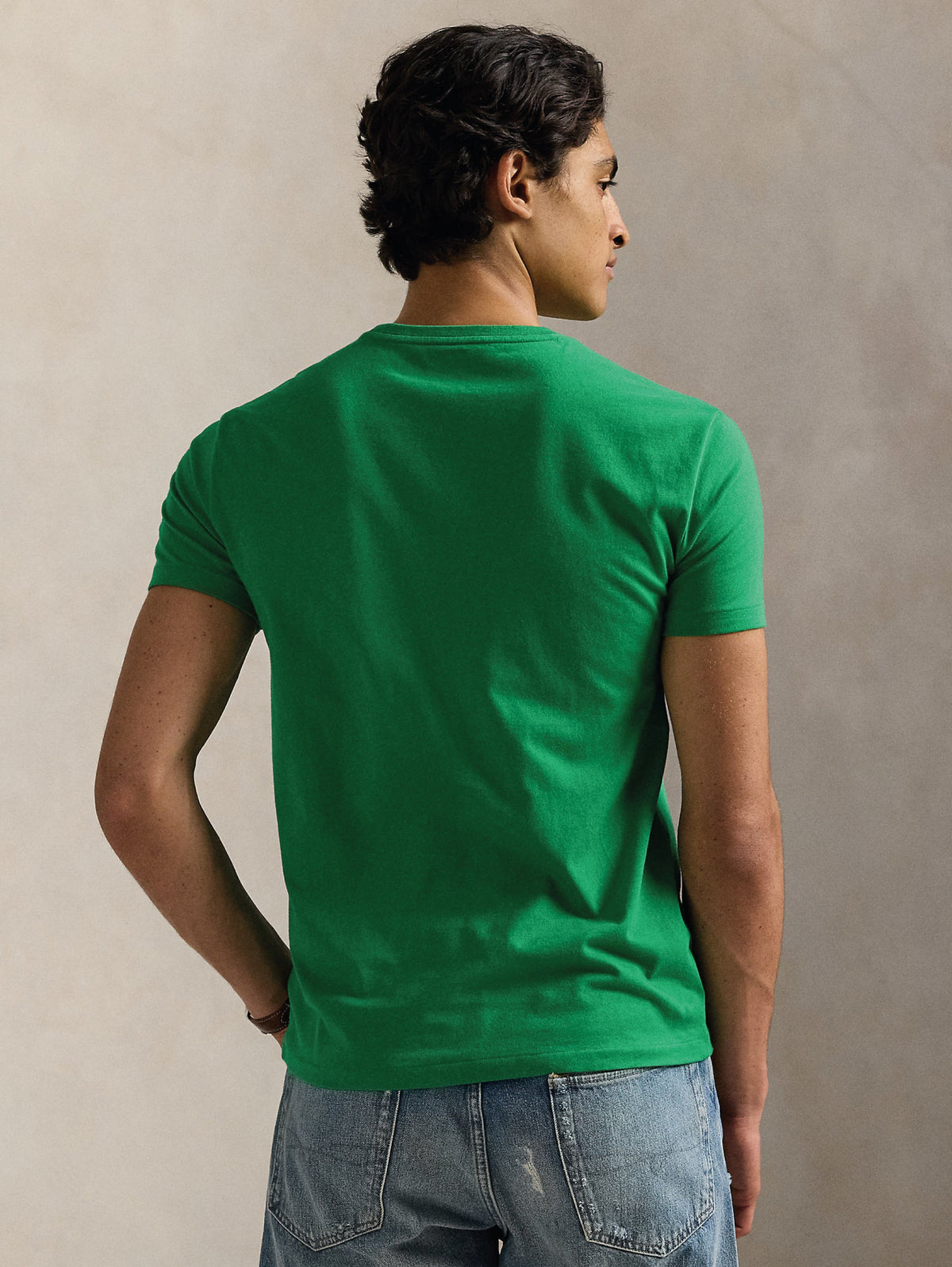 2026 New Arrival T-shirt Girocollo Custom Slim Fit Verde Prato