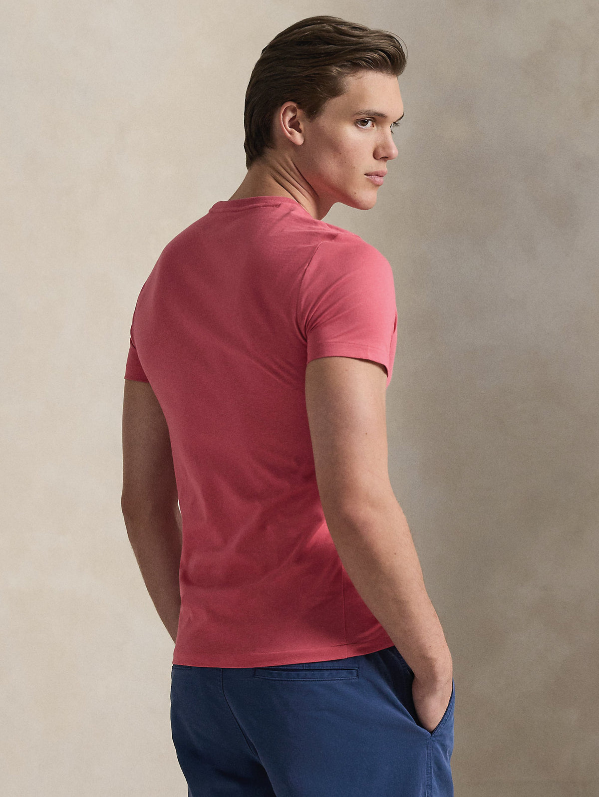 2026 New Arrival T-shirt Girocollo Custom Slim Fit Rosa