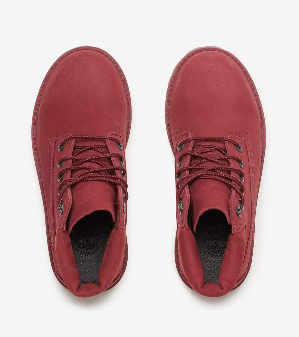 Top Seller Timberland 6IN PREM WATERPROOF Youth’s - BURGUNDY NUBUCK