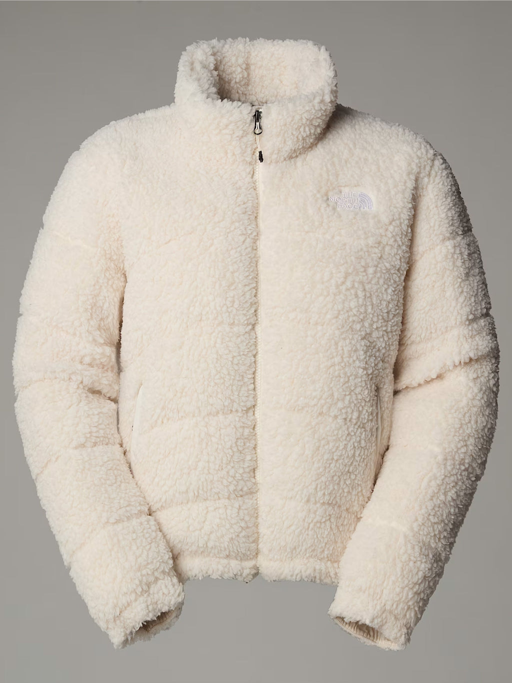 2026 New Arrival Giacca in Pile a Pelo Lungo Bianco