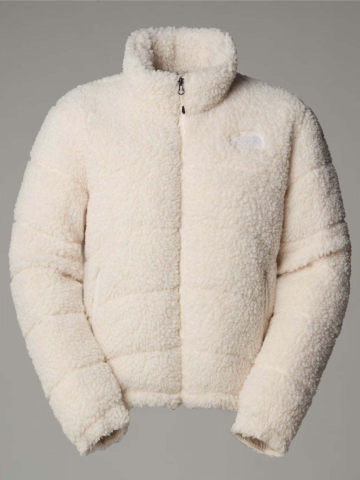 2026 New Arrival Giacca in Pile a Pelo Lungo Bianco