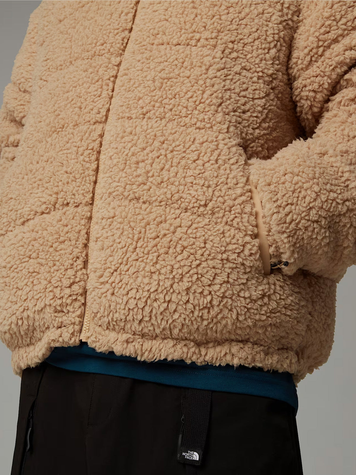 2026 New Arrival Giacca da Uomo in Pile a Pelo Lungo Beige