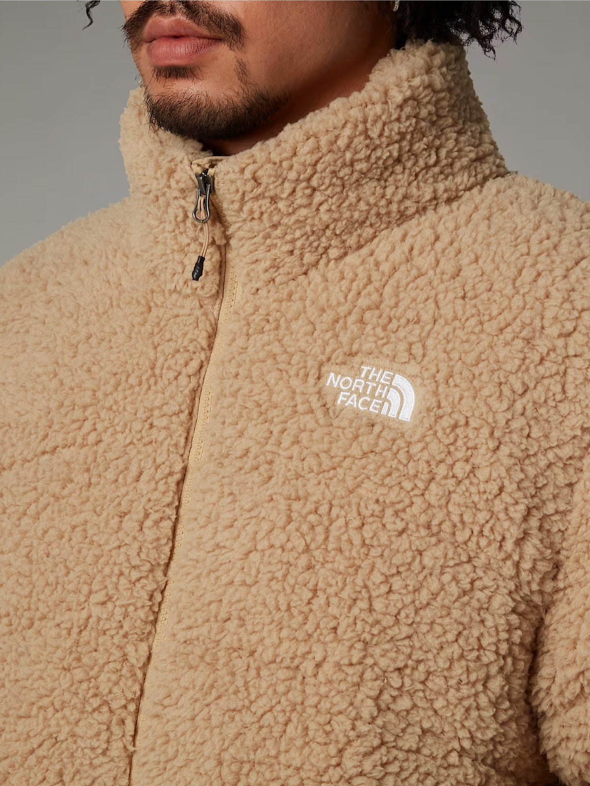 2026 New Arrival Giacca da Uomo in Pile a Pelo Lungo Beige