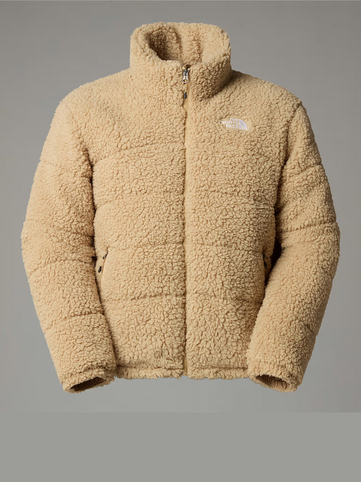 2026 New Arrival Giacca da Uomo in Pile a Pelo Lungo Beige