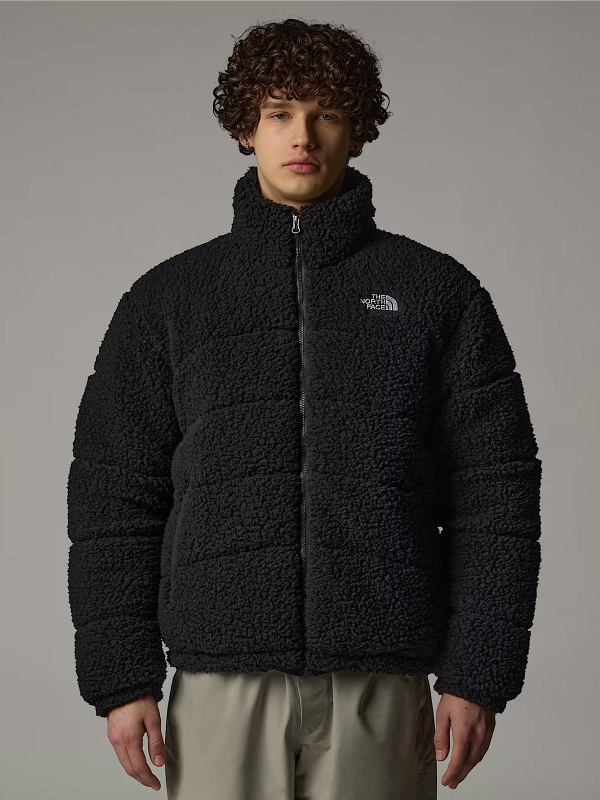 2026 New Arrival Giacca da Uomo in Pile a Pelo Lungo Nero