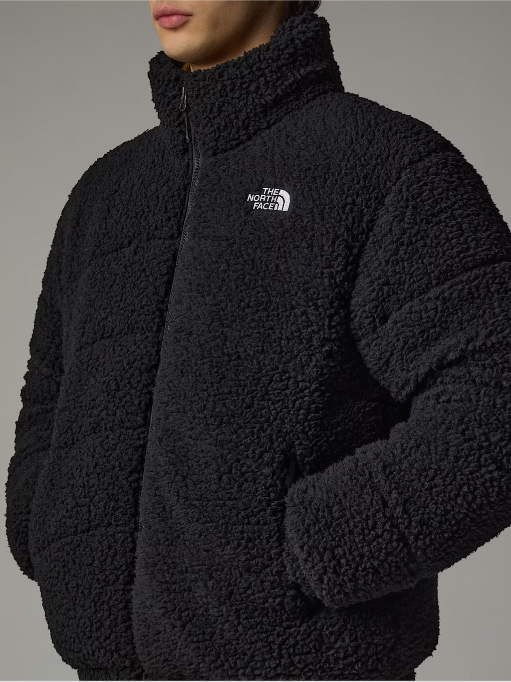 2026 New Arrival Giacca da Uomo in Pile a Pelo Lungo Nero