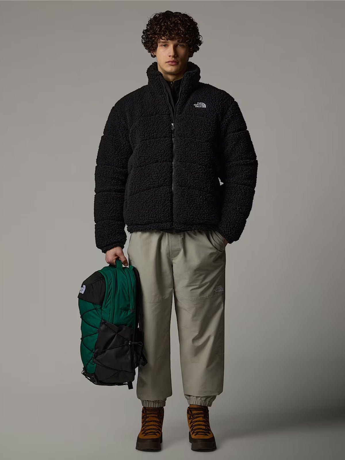2026 New Arrival Giacca da Uomo in Pile a Pelo Lungo Nero