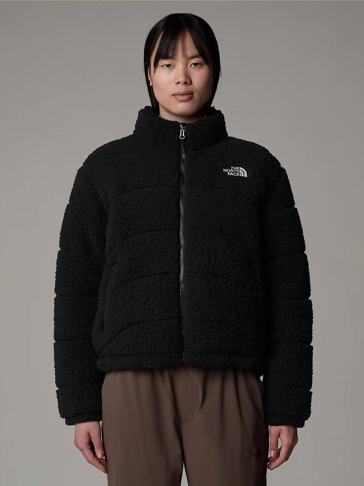 2026 New Arrival Giacca in Pile a Pelo Lungo Nero