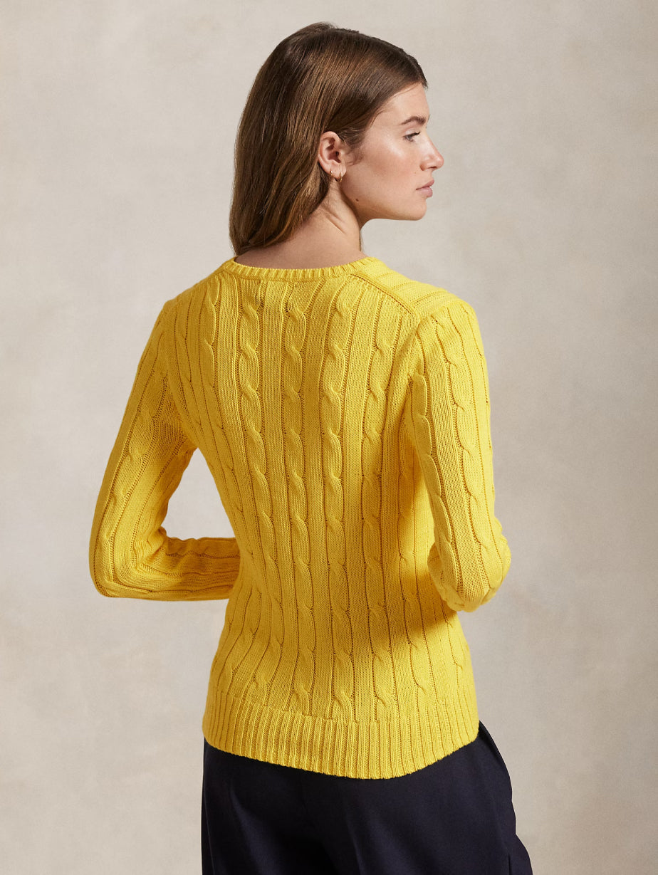 2026 New Arrival Maglia a Trecce in Cotone Giallo